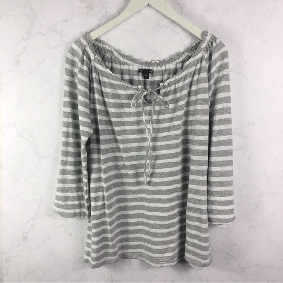 [Gap] Off Shoulder Striped Top - Picture 1 of 3